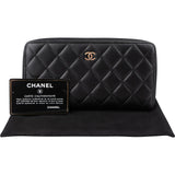 Chanel Quilted Lambskin CC Long Zipped Wallet