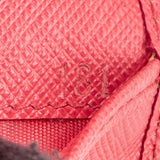Prada Pink Saffiano Leather Clip Wallet