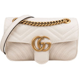 Gucci Chevron Matelassé Leather GG Small Marmont Crossbody Bag