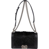 Chanel Goat Hair Medium Boy Single Flap Crossbody Bag