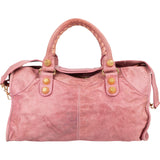 Balenciaga Pink Leather Giant City Handbag