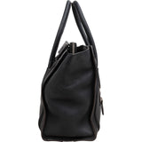 Céline Black Grained Leather Luggage Handbag