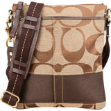 Coach Monogram Signature Stripe File Crossbody Bag
