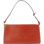 [🔄️B23 / F07] Louis Vuitton Orange Epi Leather Pochette Accessoires Handbag - vintageandkickz