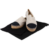 Chanel Multicolor Leather Canvas CC Espadrilles Shoes (36)