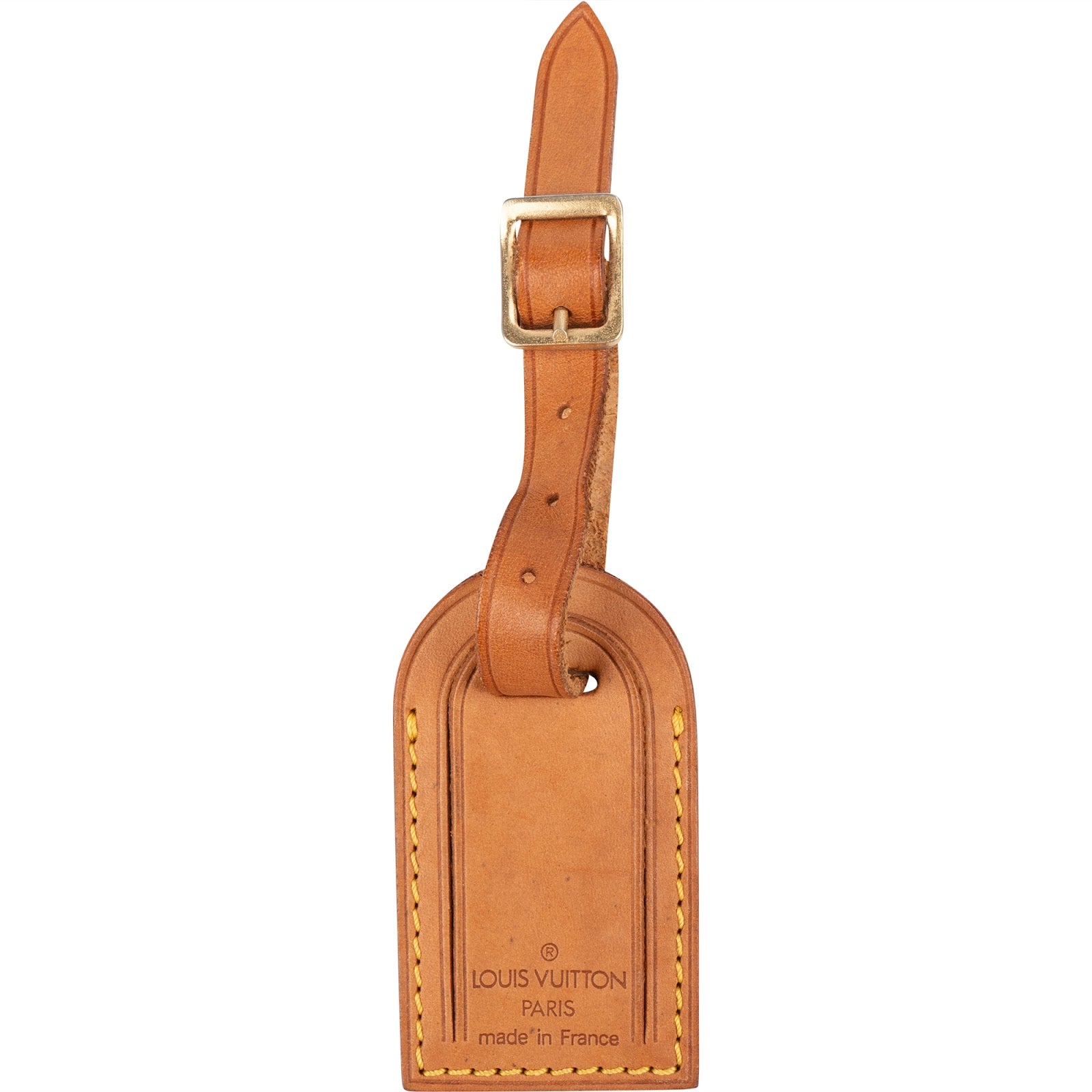 [🔄️B10 / F48] Louis Vuitton Vachetta Leather Luggage Tag - vintageandkickz