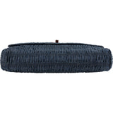 Prada Denim Gauffre Jumbo Clutch Bag