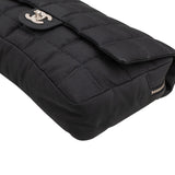 Chanel Quilted Nylon Chocolate Bar Single Flap Shoulder Bag