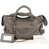 Balenciaga Grey Leather City Handbag