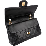 Chanel Quilted Lambskin 24K Gold Small Double Flap Shoulder Bag