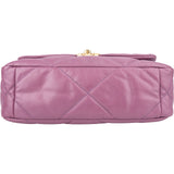 Chanel 19 Purple Quilted Lambskin Single Flap Crossbody Bag