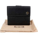 Gucci Grained Leather Interlocking GG Wallet