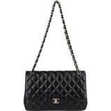 Chanel Quilted Lambskin Jumbo Double Flap Crossbody Bag xx datacode - vintageandkickz