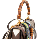 Gucci Monogram GG Supreme Studded Centennial Geometric Print Bamboo 1967 Crossbody Bag