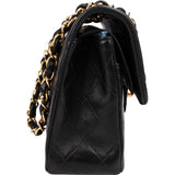 Chanel Quilted Lambskin 24K Gold Small Double Flap Shoulder Bag