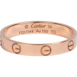 Cartier Au 750 Rosegold LOVE Wedding Band Ring (#59)