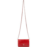 Chanel Camellia Lambskin Leather Wallet on Chain Crossbody Bag