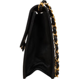 Chanel Quilted Lambskin 24K Gold Single Flap Crossbody Bag