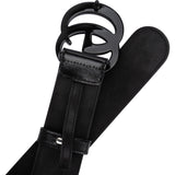 Gucci Black Leather GG Marmont Belt (75 / 30)