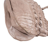 Salvatore Ferragamo Pleated Leather Gancini Flap Bag Handbag