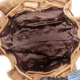 MCM Monogram Visetos Drawstring Tote Handbag