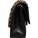 Chanel Quilted Lambskin 24K Gold Medium Double Flap Shoulder Bag