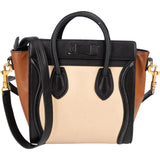 Céline Tricolor Leather Luggage Handbag