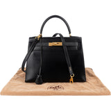 Hermès Box Calf Sellier Kelly 28 Handbag