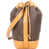 Celine Macadam Canvas Drawstring Bucket Shoulder Bag