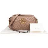 Gucci Chevron Matelassé Leather GG Marmont Camera Crossbody Bag