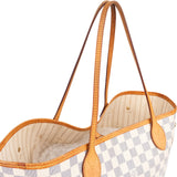 Louis Vuitton Monogram Damier Azur Canvas Neverfull MM Shoulder Bag