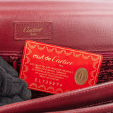 Cartier Bordeaux Leather Briefcase Porte Documents Handbag