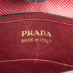 Prada Red Saffiano Leather Double Handbag - vintageandkickz