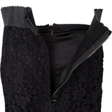 Dolce & Gabbana Black Spitze Lace-Trimmed Skirt (IT42)