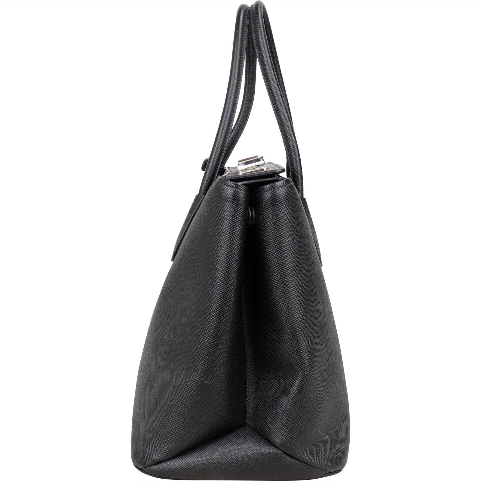 B04 Prada Black Saffiano Leather Lux Galleria Handbag xx - vintageandkickz