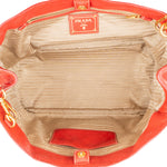 Prada Grained Red Vitello Daino Tote Handbag - vintageandkickz