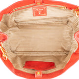 Prada Grained Red Vitello Daino Tote Handbag - vintageandkickz