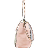 Valentino Garavani Pastell Tricolor Leather Rockstud Trapeze Shoulder Bag