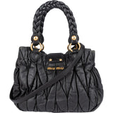 Miu Miu Quilted Leather Handbag - vintageandkickz