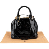 Louis Vuitton Noir Monogram Vernis Leather Alma BB Handbag