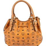 MCM Monogram Visetos Dessau Drawstring Bucket Handbag