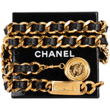 Chanel Multicolor Leather Chain Medallion Belly Chain Bauchkette