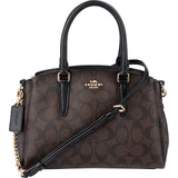 Coach Signature Monogram Canvas Mini Lillie Carryall Crossbody Handbag