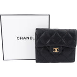 Chanel Quilted Caviar Leather Classic Small Flap Wallet