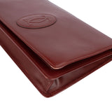 Cartier Bordeaux Leather Clutch Bag