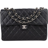 Chanel Quilted Caviar Leather Jumbo Single Flap Crossbody Bag
