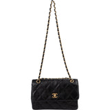 Chanel Quilted Stitched Lambskin Single Flap Shoulder Bag