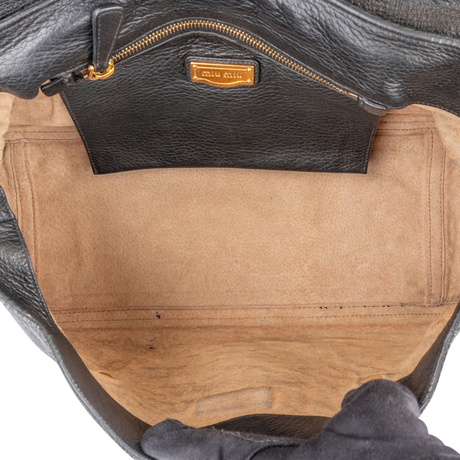 [🔄️B23 / F50] Miu Miu Vitello Lux Cofer Shoulder Bag - vintageandkickz