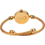 Gucci Gold Tone Twisted Cable Bangle 2700.2L Woman Watch