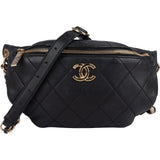 Chanel Quilted Lambskin CC Crossbody Waist Bumbag